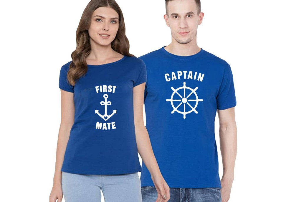 Funny Captain & First Mate T-Shirt- Couples