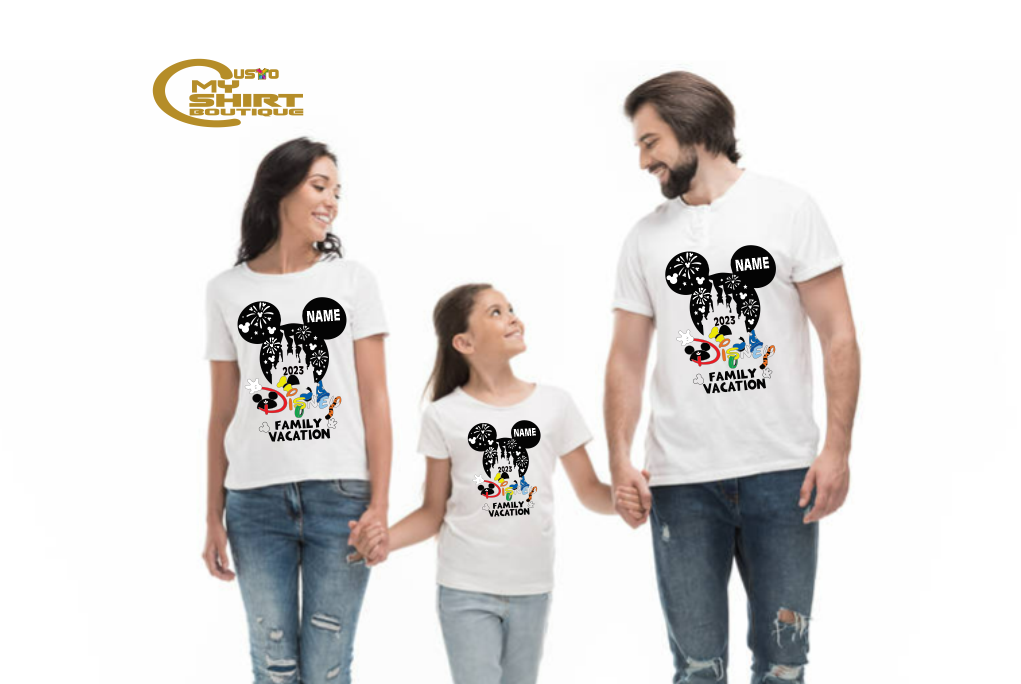 Disney Family Vacation T-Shirts, CastleTrendy Crew Neck Tops  Gildan T-Shirts Gift S-4XL- Fun T-shirt