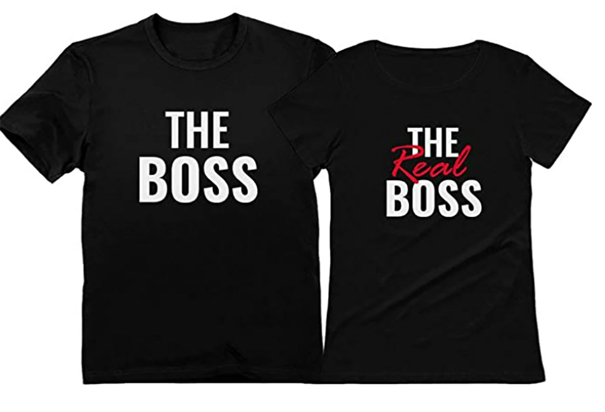 The Boss AND The Real Boss - Couple T-shirt
